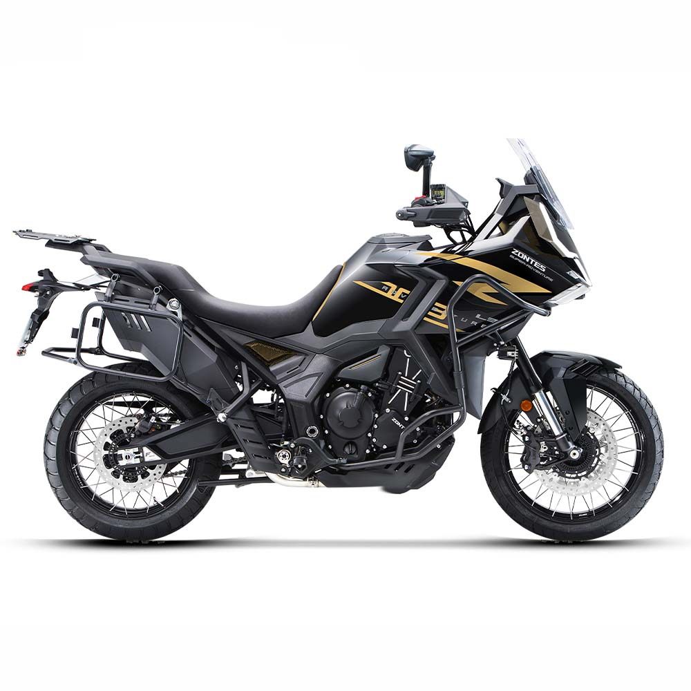 Мотоцикл ZONTES ZT703-F (4T ZT370MU EFI) 19/17 (2025 г.) ПТС (черный/золотой)