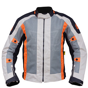 Куртка текстильная Amigo (черн/сер/оранж, L)