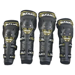 Комплект защиты локтя и колена ATAKI AT-106 (черн/желт)