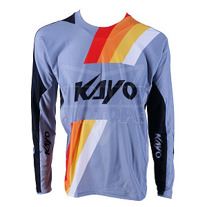 Футболка для мотокросса KAYO (сер/черн, XL)