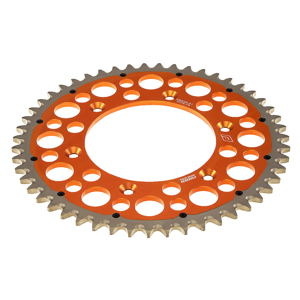 Звезда ведомая биметаллическая GR1, GR7 ( JT R897) 520-51 оранжевая NIBBI