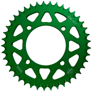 Звезда ведомая аллюминиевая питбайк 428-41T зеленая  SM-PARTS